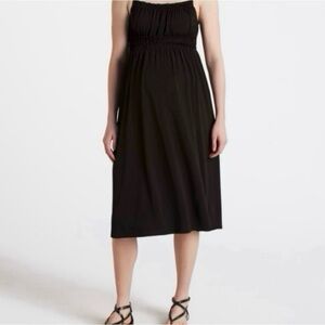 NWT Black Maternity Midi Dress | Size Large (L)
